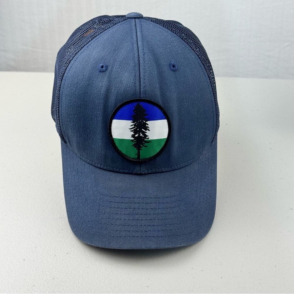 The Classics Yupoog Pine Tree Patch Blue Baseball Cap PNW One-Size Snap Back Hat
